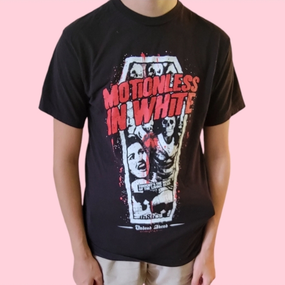 Officially licensed Motionless In White MIW Undead Ahead Zombie T-Shirt (M) - Picture 3 of 8